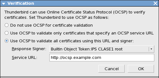 Проверка на валидността на всички X.509 сертификати спрямо един единствен OCSP сървър