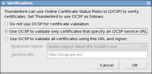 Указване на проверка на валидност на сертификата, ако в мета информацията му е указан адрес на OCSP сървър